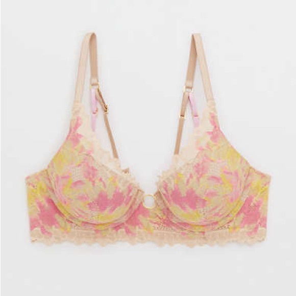 Lace Aerie Pusb Up Bra - 34 C - Picture 5 of 7